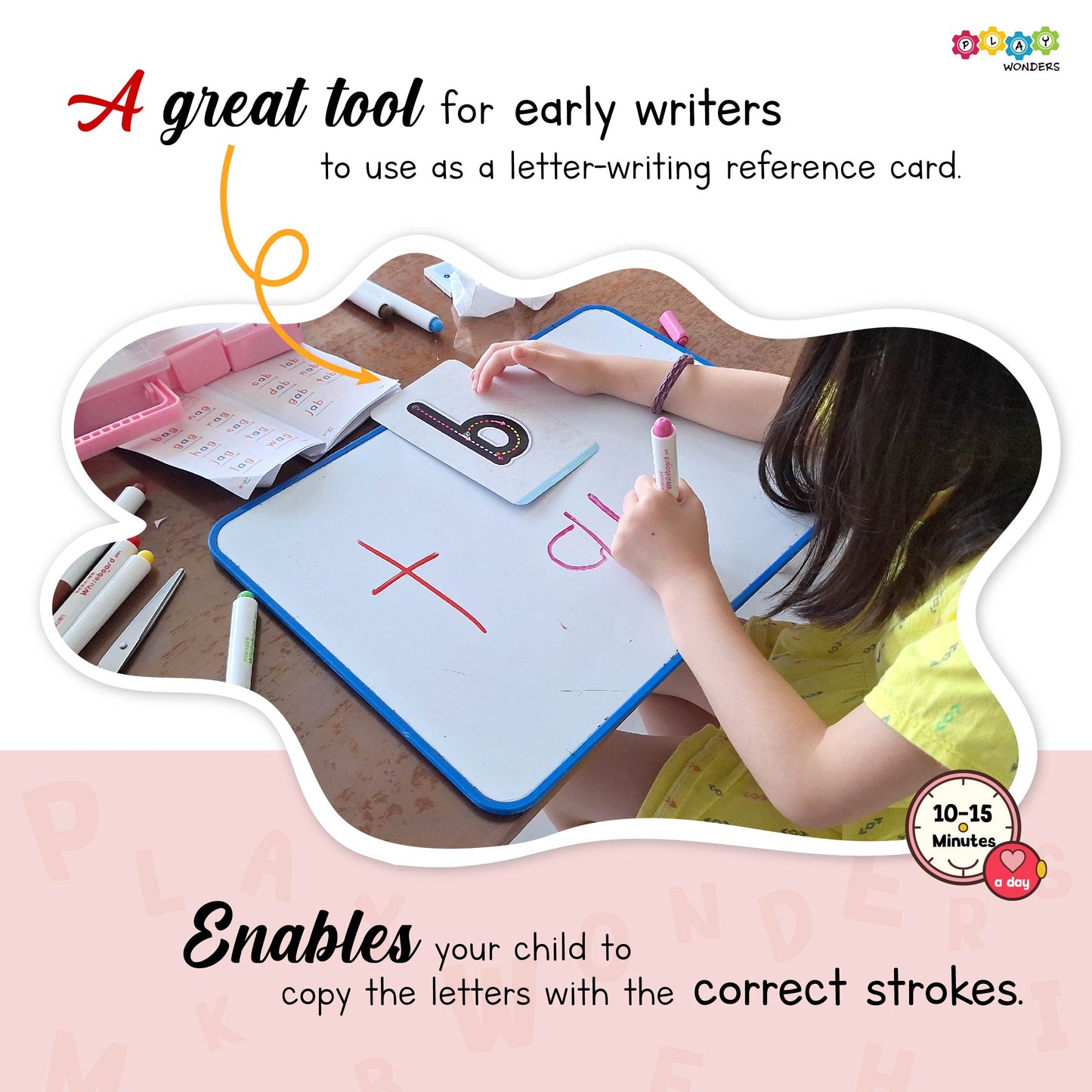 Busy Prints Alphabet Tracing Card (Step 1)