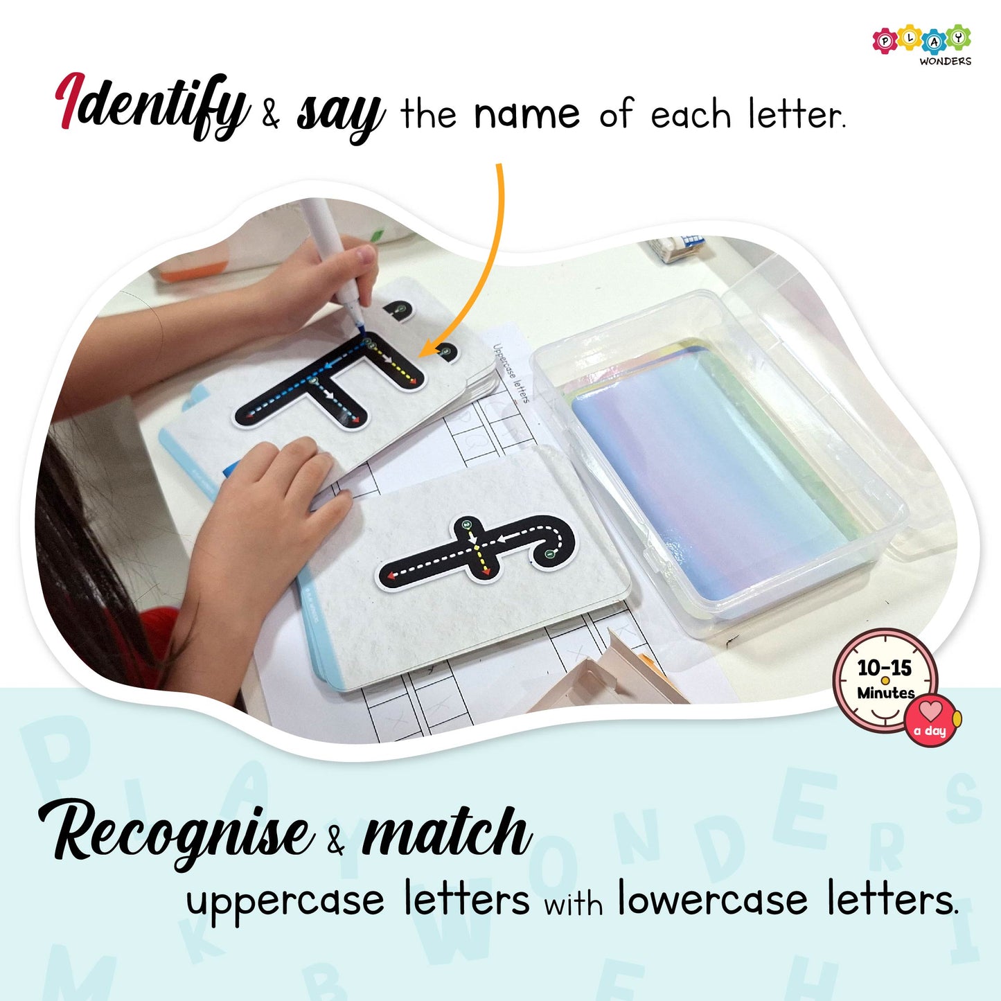 Busy Prints Alphabet Tracing Card (Step 1)