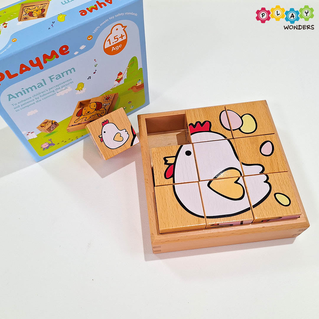 PlayMe - Animal Farm Cube Puzzle