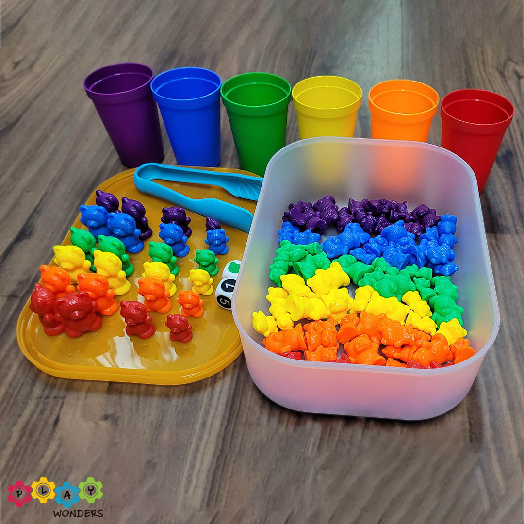 Coloured Bear Counters Set