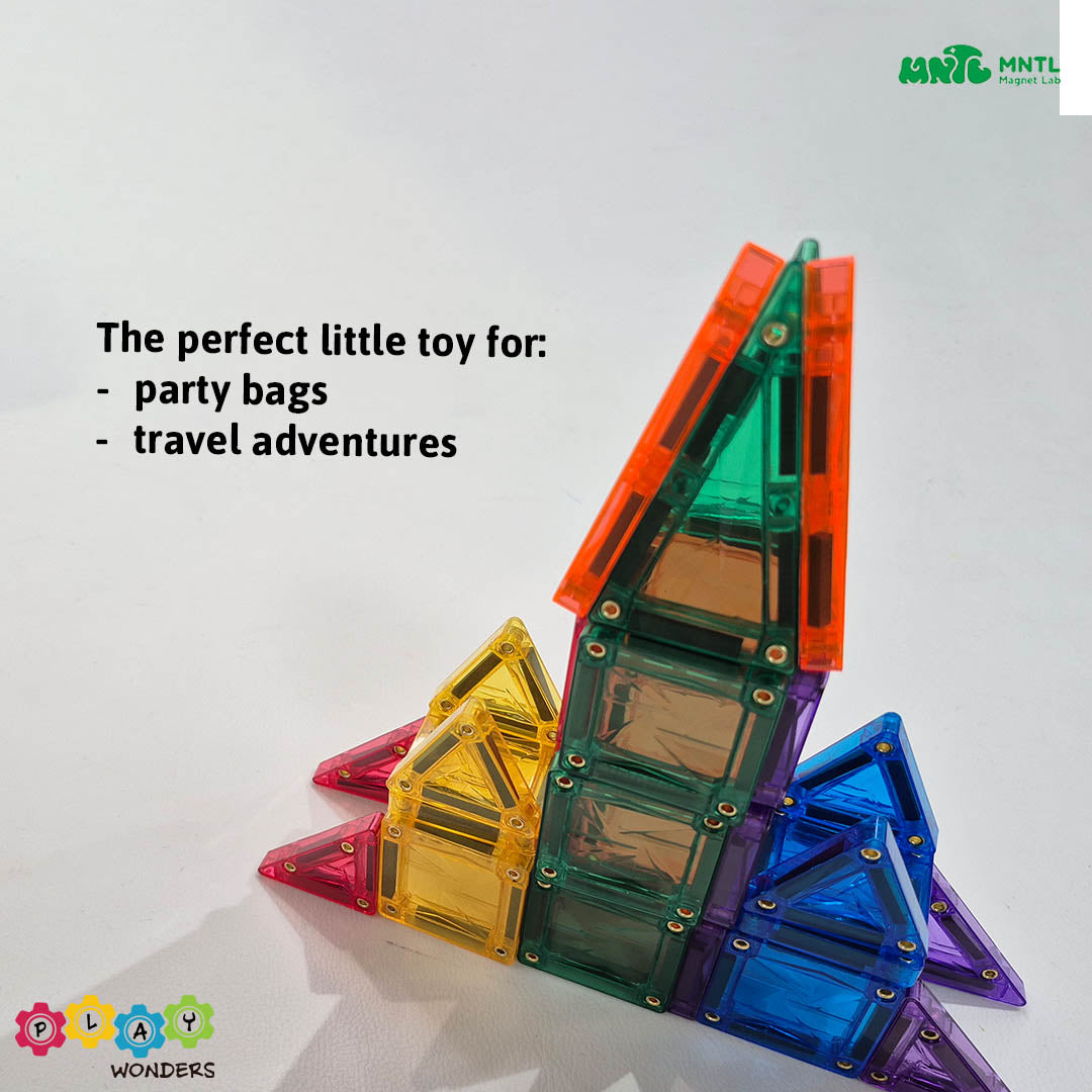 MNTL Mini Magnetic Tile Toy Set (32 Pieces)