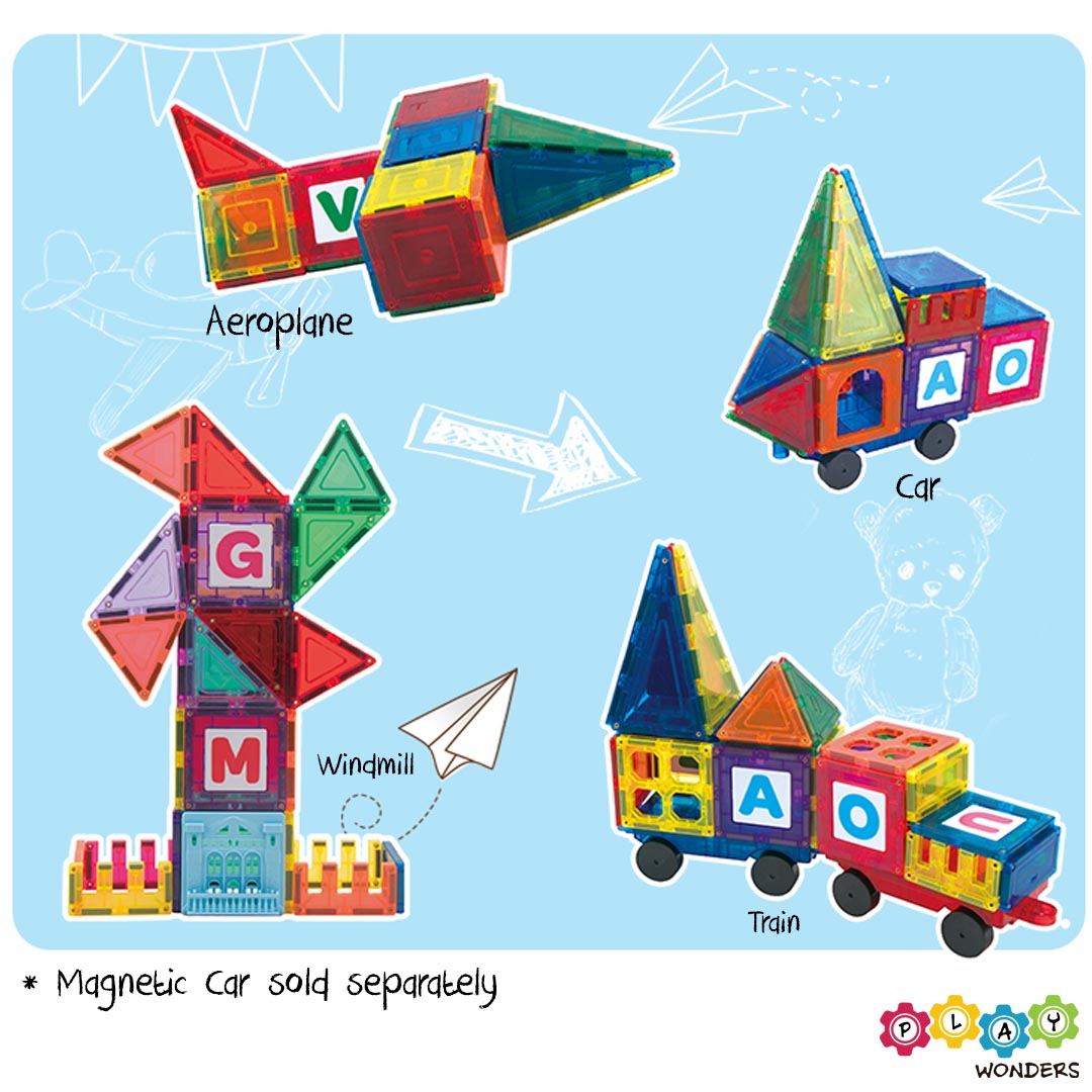 Magnastix - Magnetic Sheet (68 Pieces)- Build-a-house Series