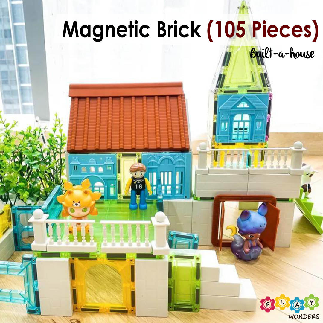 Magnastix - Magnetic Brick (105 Pieces)