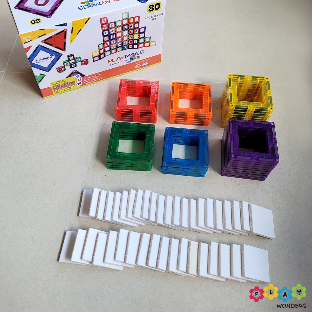 Playmags Magnetic Tiles Set 80pcs
