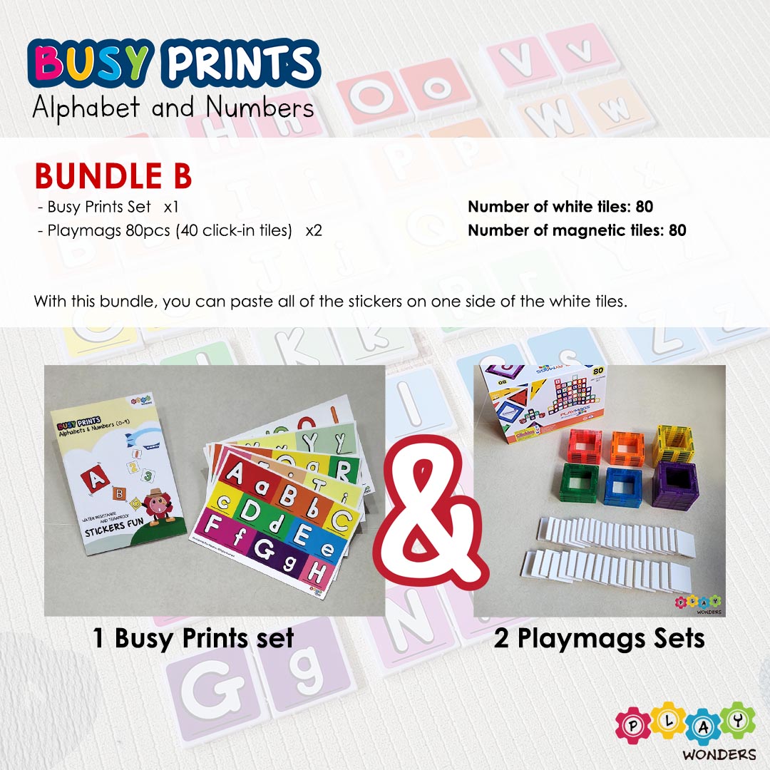 Busy Prints Alphabet & Numbers Bundle B