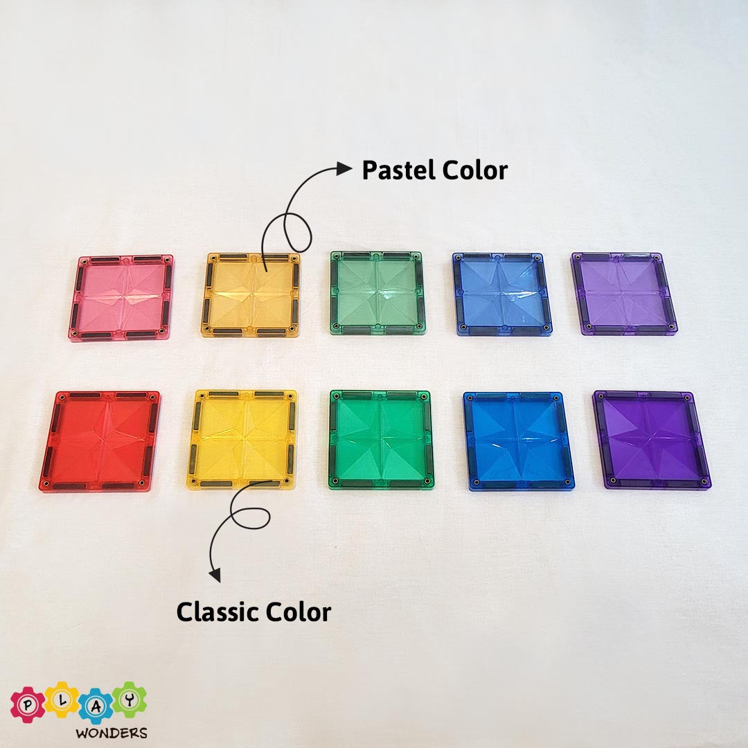 MNTL - Magnetic Tile Toy Set (108 Pieces)