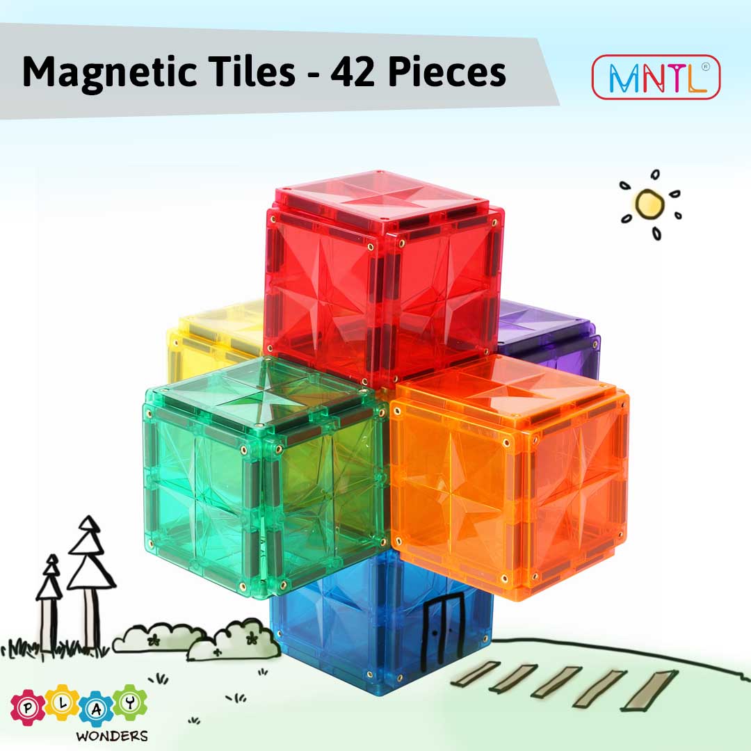 MNTL - Magnetic Tile Toy Set (42 Pieces)