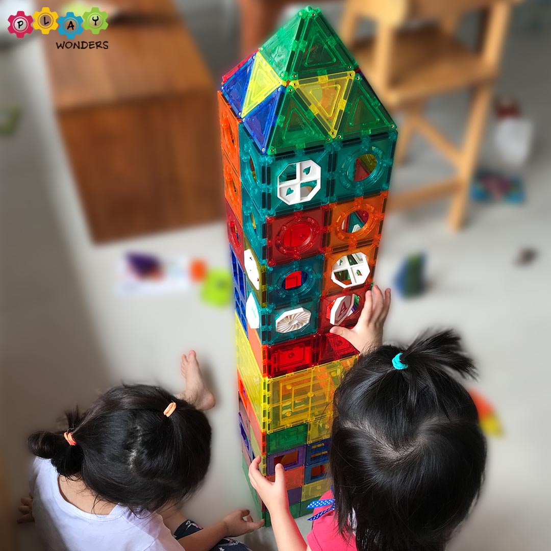 Magnastix - Magnetic Tiles Marble Run (125 Pieces)