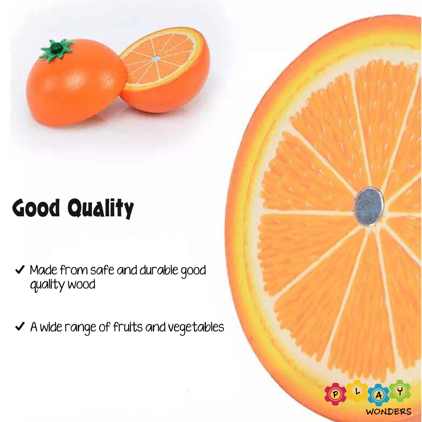 Magnetic Wooden Chopping Toys (55 Pieces - Assorted Food, Fruits and Vegetables)