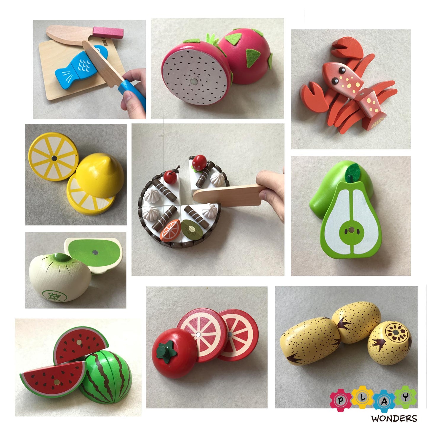 Magnetic Wooden Chopping Toys (Premium Set - Assorted Food, Fruits and Vegetables)
