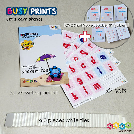 Addon: Busy Prints Series 2 - Let's Learn Phonics + White Tiles