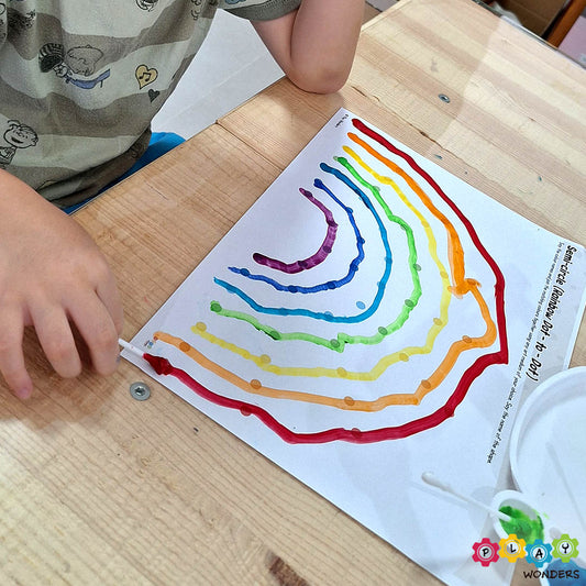 Printable - Dot to Dot (Rainbow Shapes)