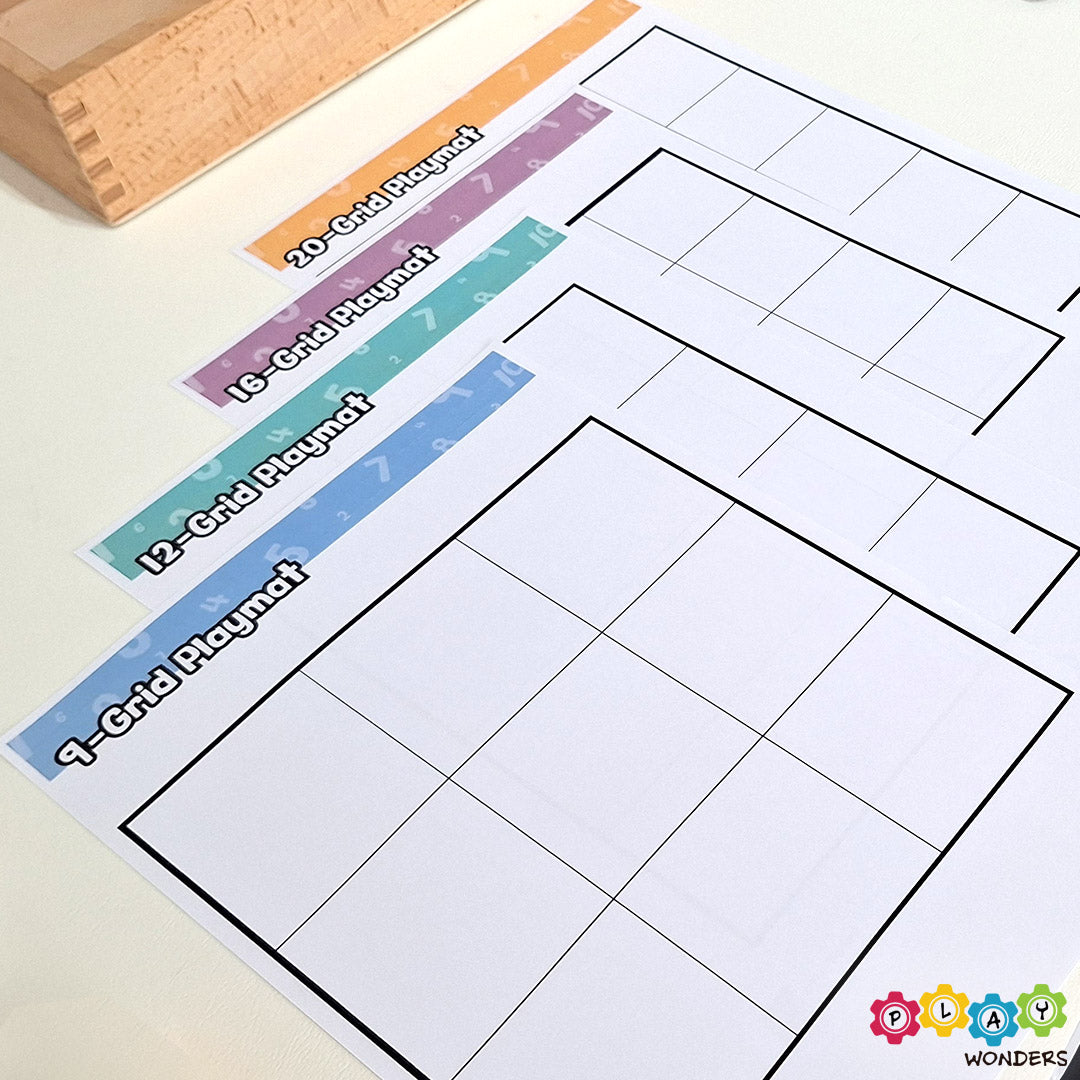 Printable: 9, 12, 16 and 20 Grid Template for Numbers or Alphabet Game