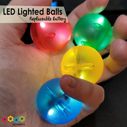 LED Lighted Ball (replaceable battery) - 4 Pieces