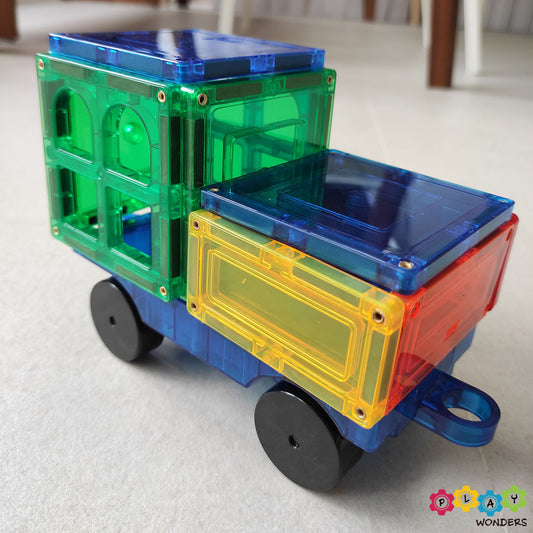 Magnastix - Magnetic Car and Coloured Tiles (10 Pieces)