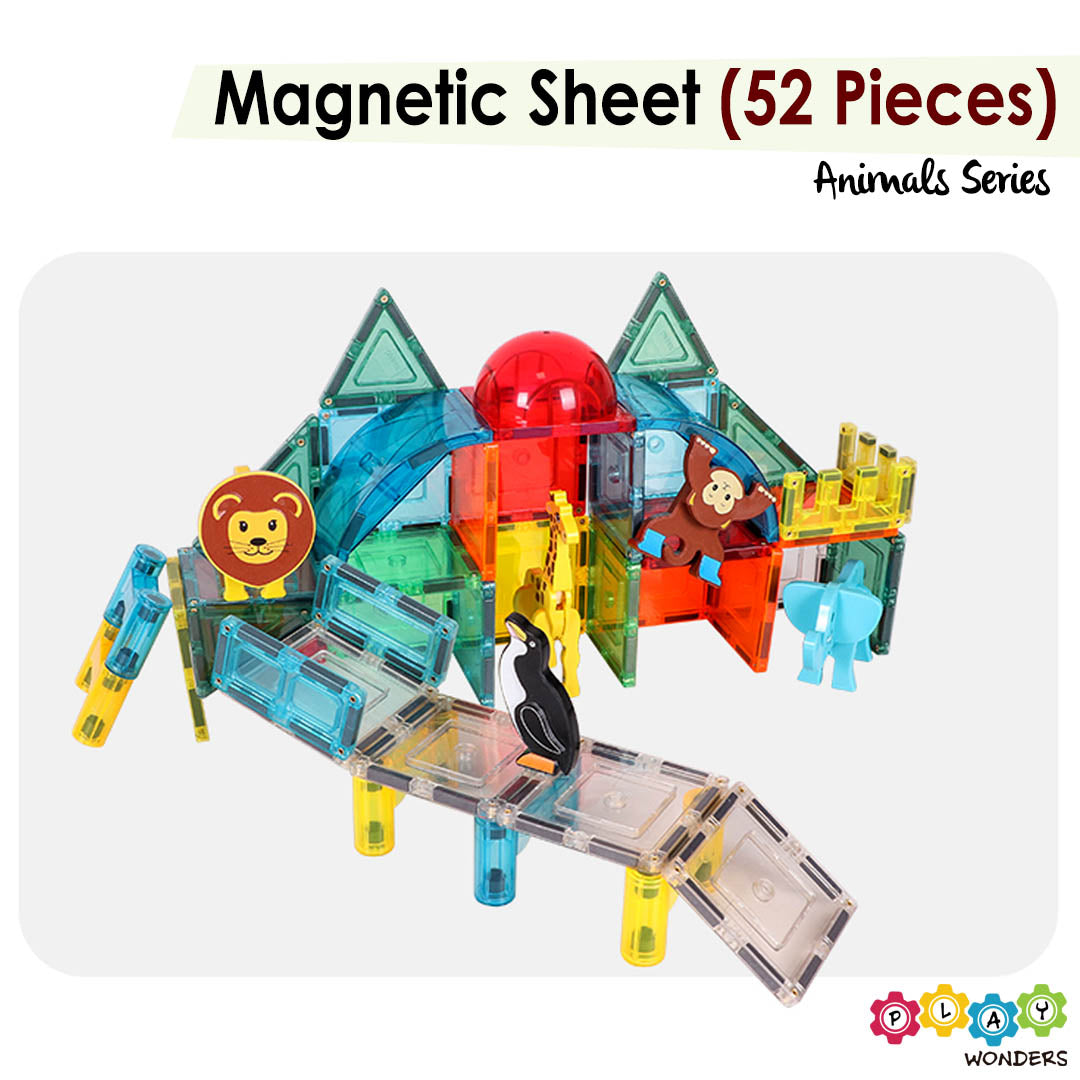 Magnastix - Magnetic Sheet (52 Pieces) Animals Series
