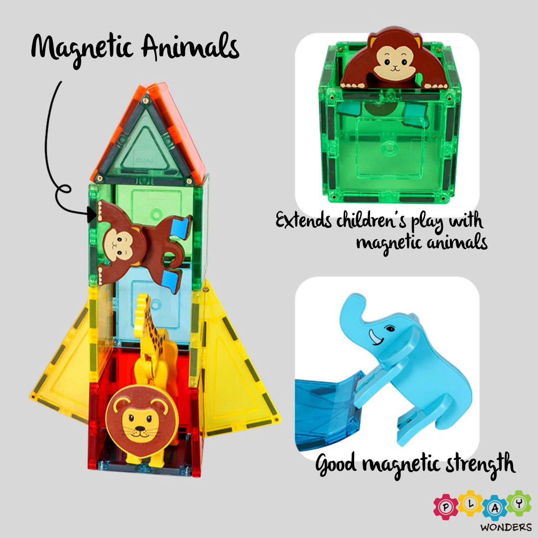 Magnastix - Magnetic Sheet (52 Pieces) Animals Series