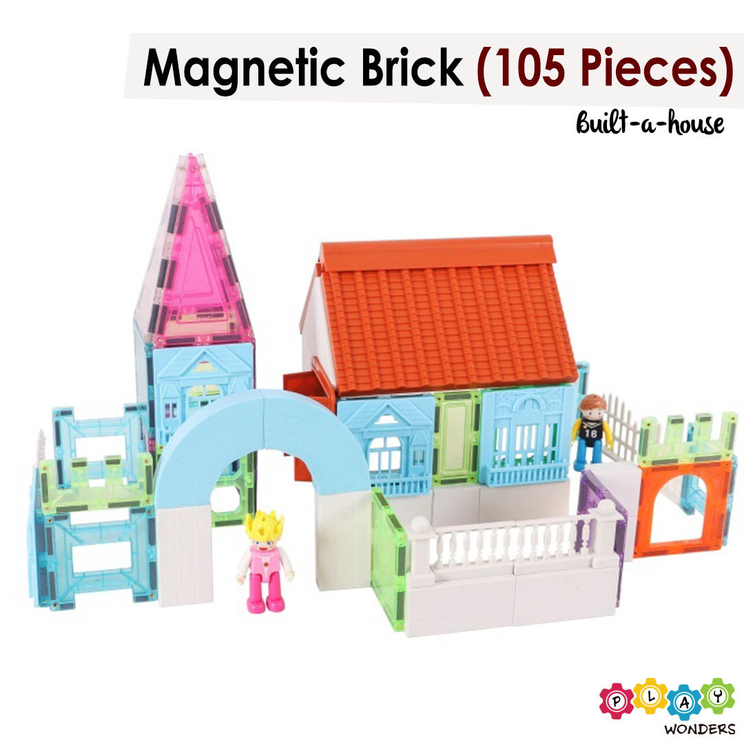 Magnastix - Magnetic Brick (105 Pieces)