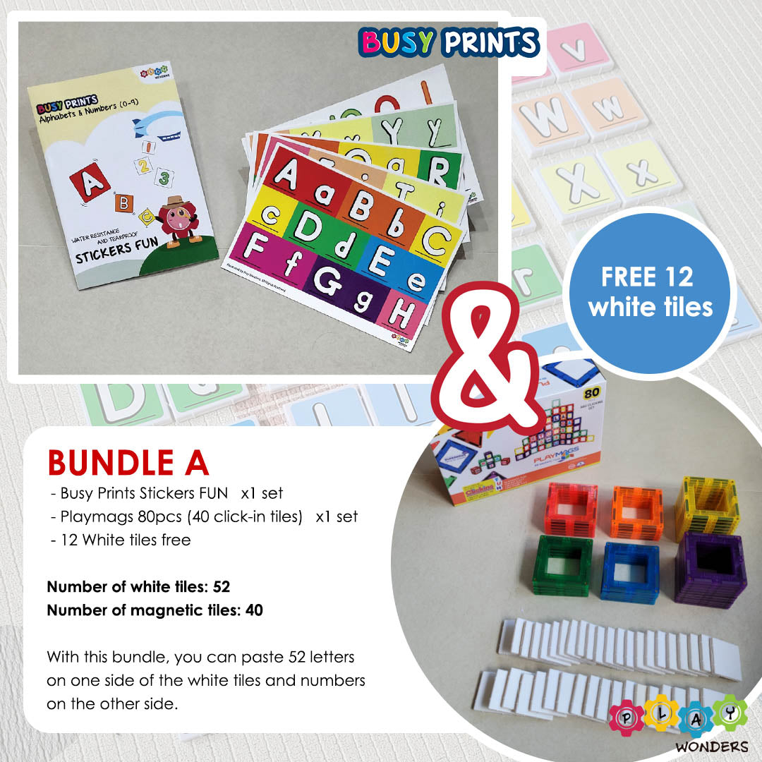 Busy Prints Series 1 - Alphabet & Numbers (Stickers only)