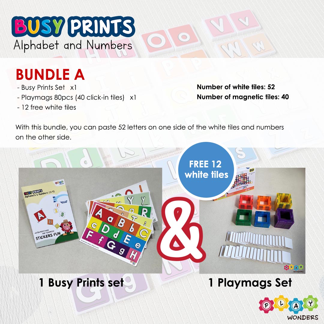 Busy Prints Alphabet & Numbers Bundle A