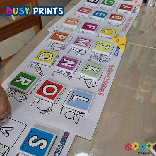 Printable: BUSY PRINTS Letter Matching and Tracing (1)