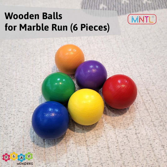 MNTL - Wooden Balls for Marble Run (6 Pieces)
