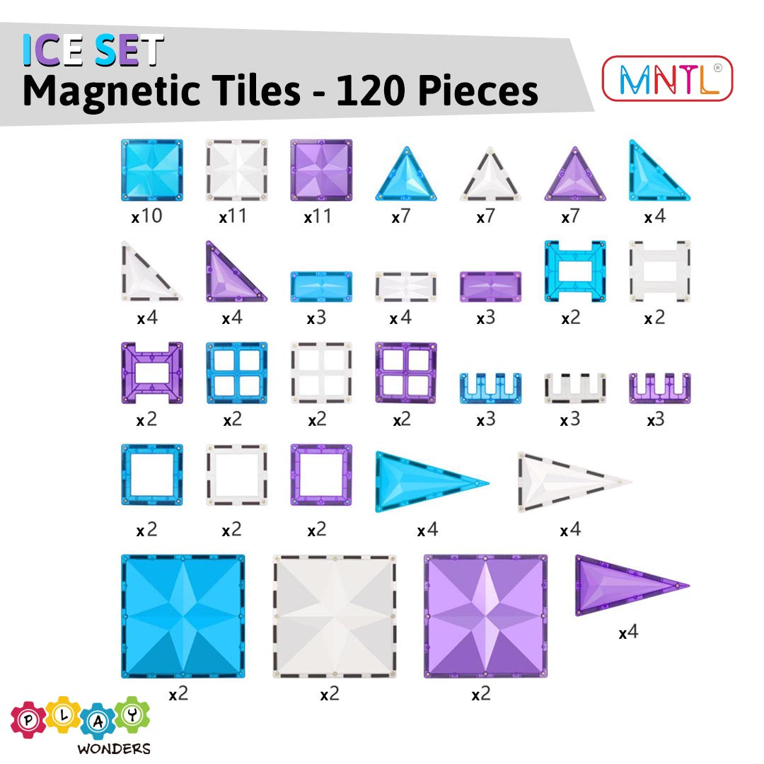MNTL - Magnetic Tiles ICE SET (120 Pieces)