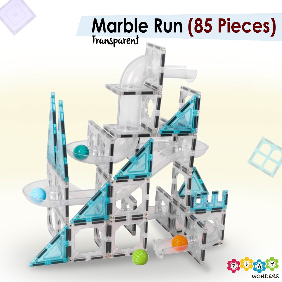 Magnastix - Magnetic Tiles Marble Run (85 Pieces)