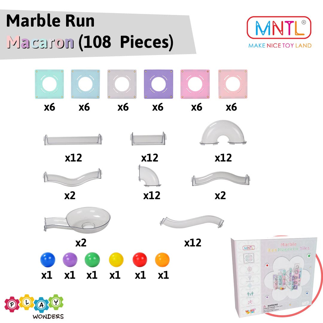 MNTL - Marble Run Macaron (108 Pieces)