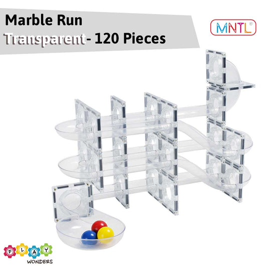 MNTL - Magnetic Marble Run Transparent (120 Pieces)